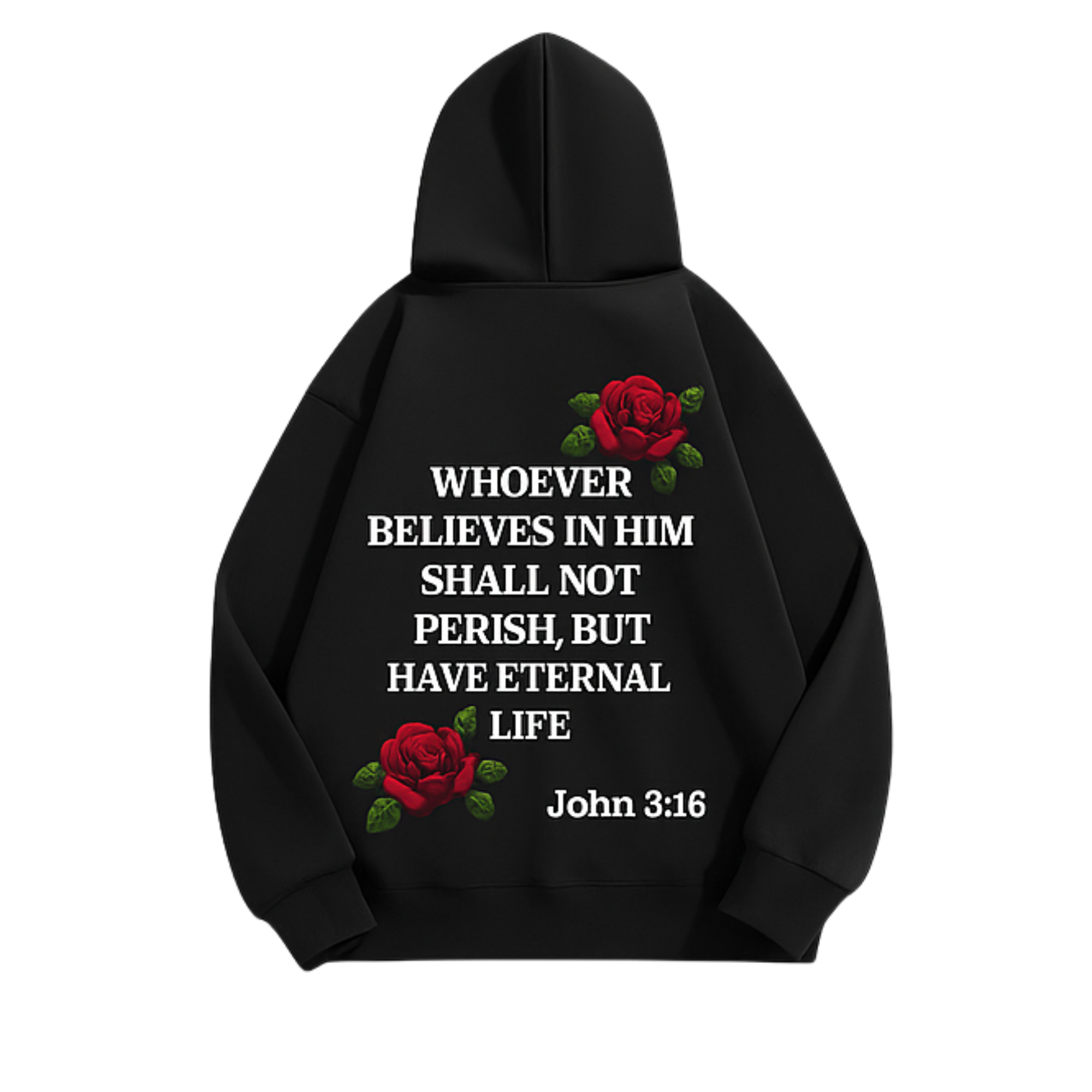 Eternal Puff Print John 3:16 Hoodie