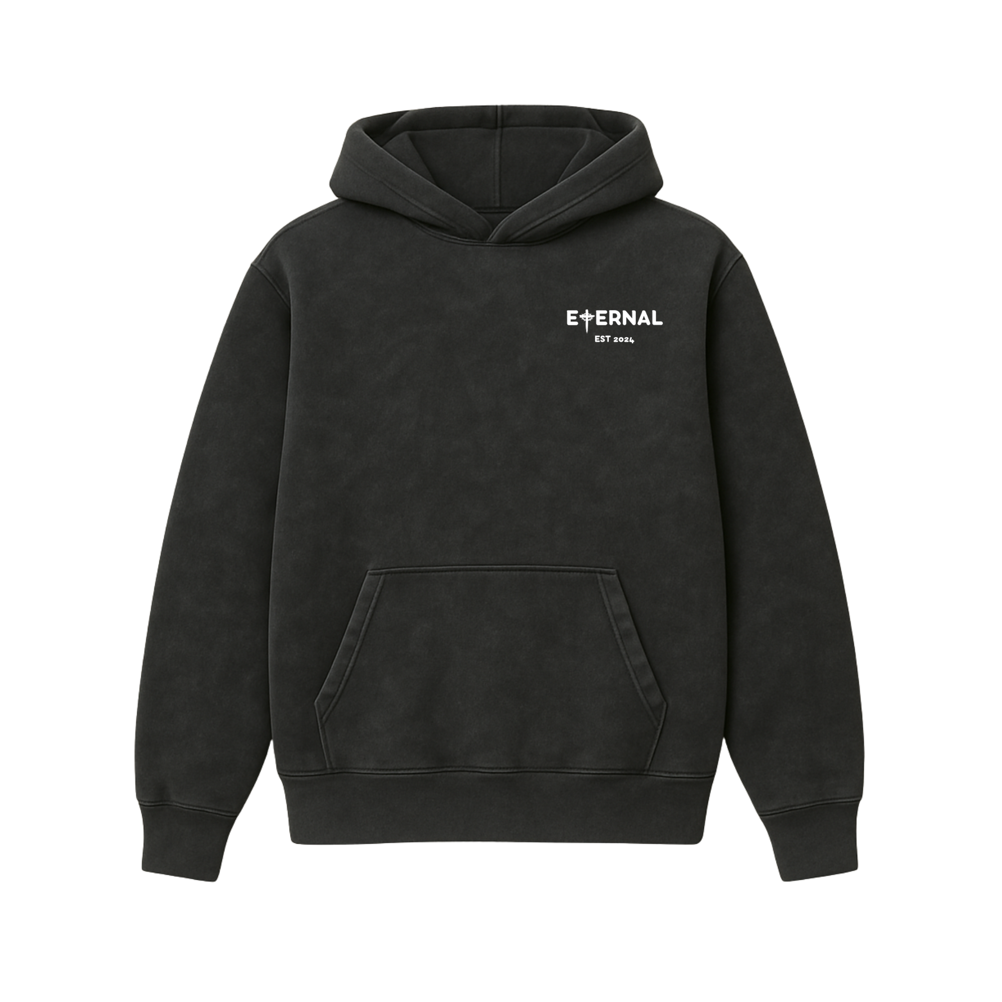 Eternal Acid Wash Puff Print Hoodie