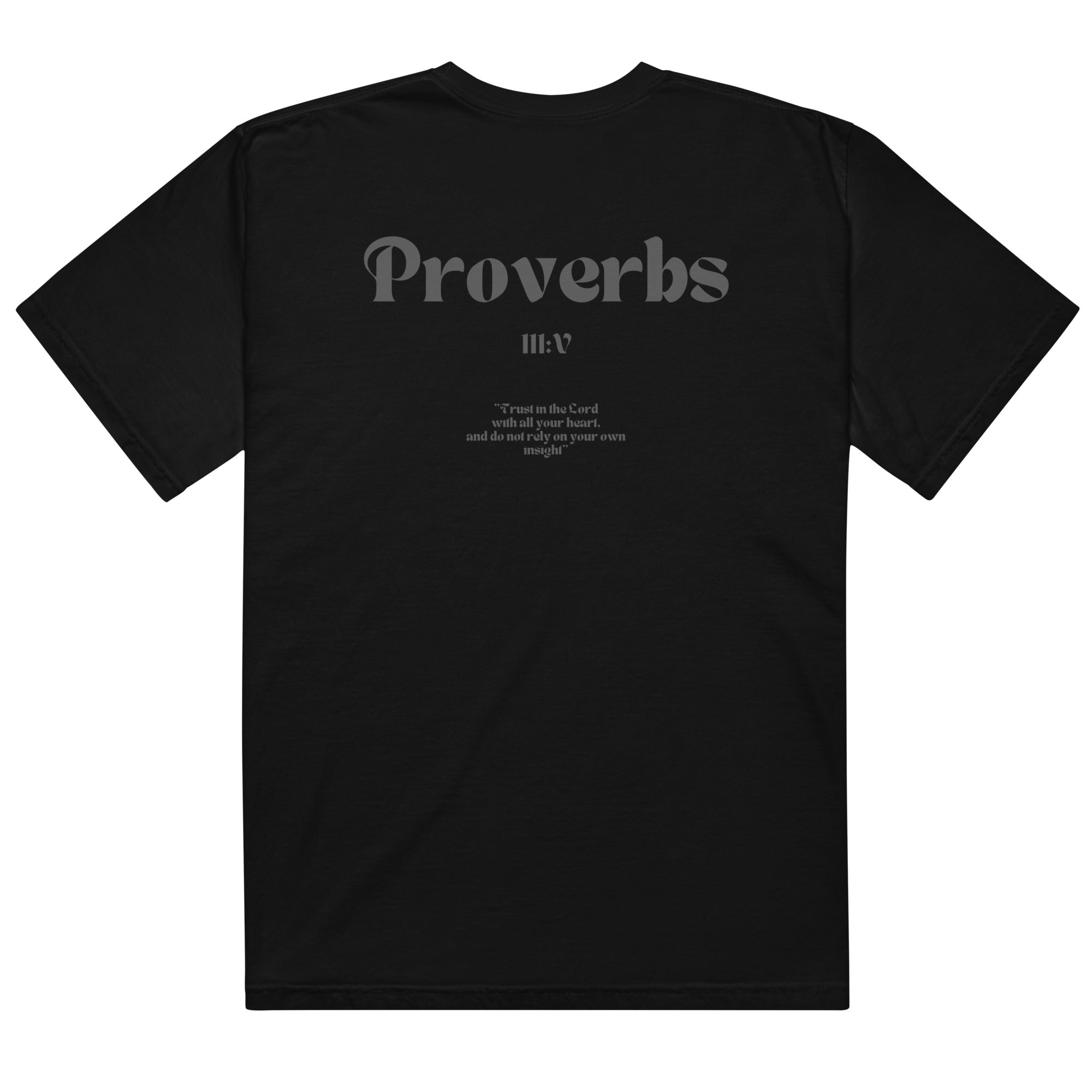 Embroidered Proverbs III:V Verse T-Shirt